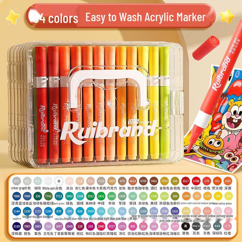 Non-Toxic Washable Watercolor Marker for Kids - Non-Bleed & Layerable
