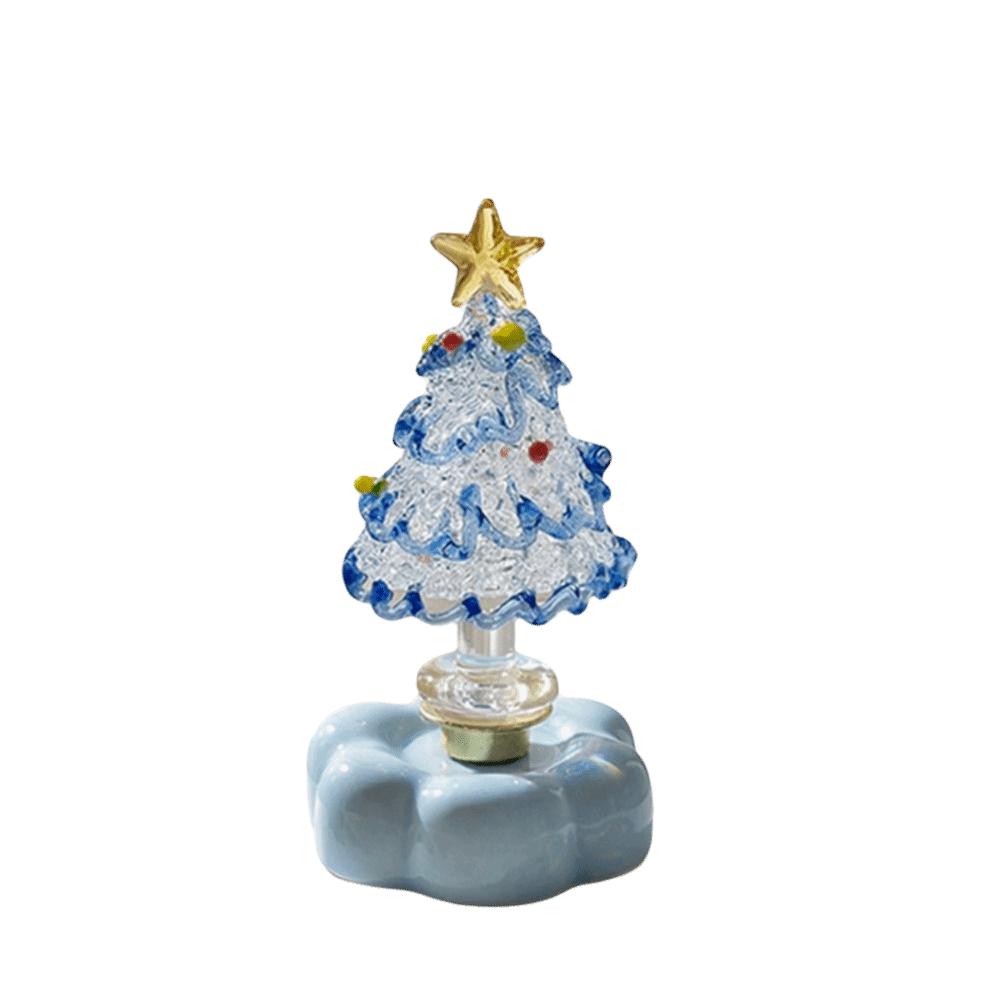 Miniature Christmas Tree Ornament Handcrafted Glass Sculpture  Living Room Decoration