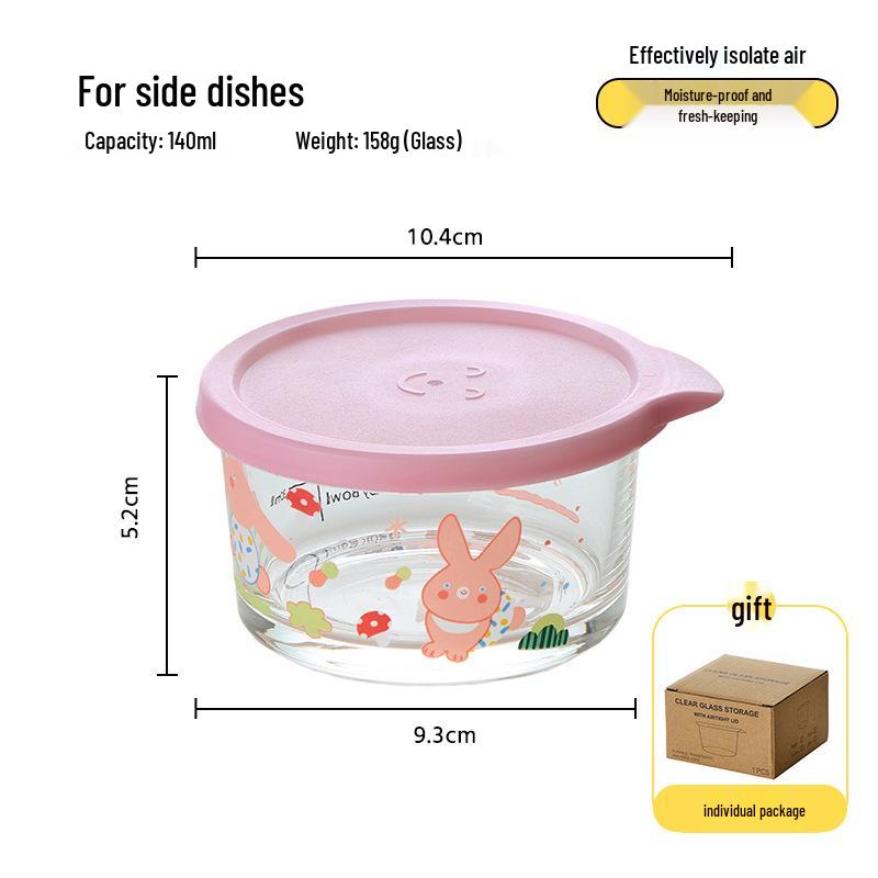 Food-Grade Transparent Glass Jar with Lid for Kimchi, Pickled Vegetables, Grains, Fruits, and Vegetables