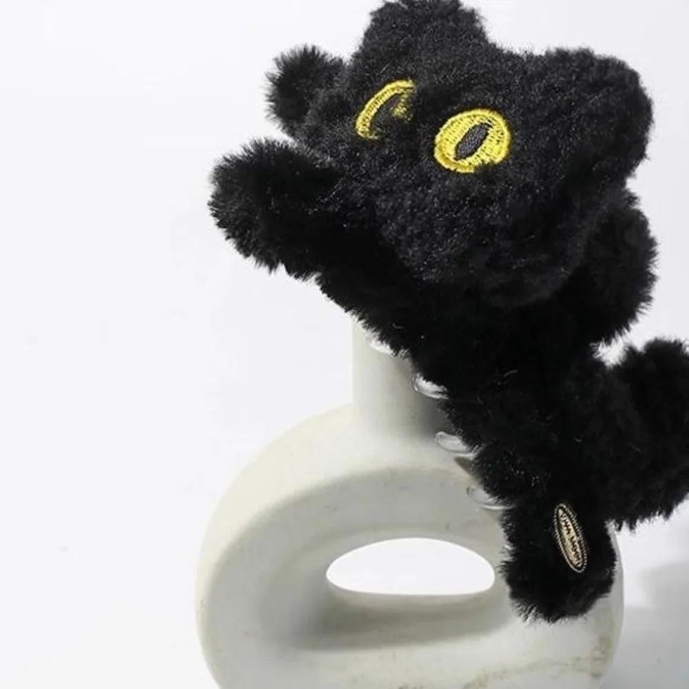 1 szt. wielokolorowa damska i dziewczęca jesienno-zimowa pluszowa trójwymiarowa kotka, duży rozmiar, uroczy klips, klips rekin, klamra do włosów