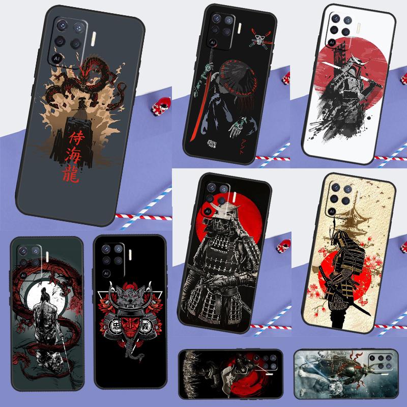 Samurai Japan Case For Oppo A98 A78 A18 A38 A58 A40 A60 A80 A16 A76 A96 A17 A77 A74 A94 A54 A57S A15 Cover