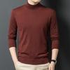 Yiliteng Men's Merino Wool Blend Half-High Collar Knitted Sweater