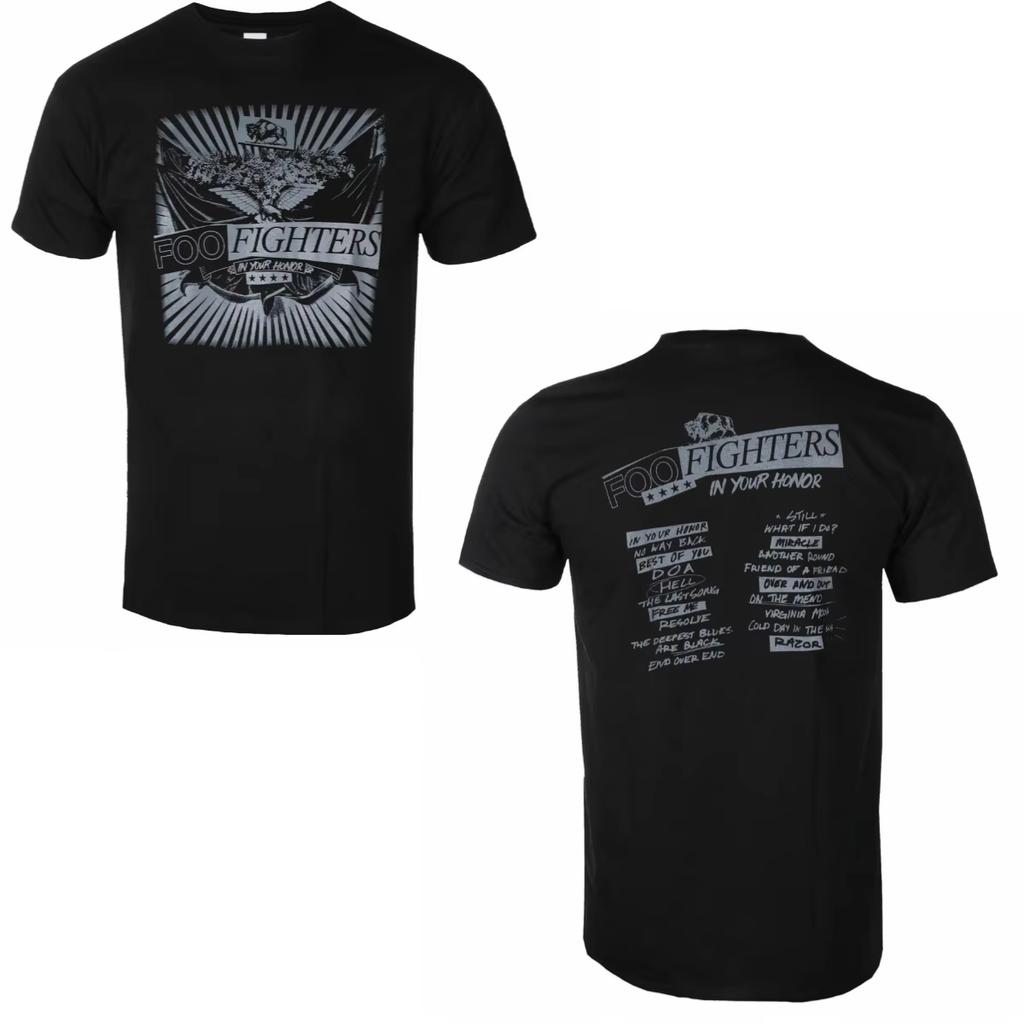 Rock Band Foo Fighters Klassisches Album Poster Druck T-Shirt Herren Damen Streetwear Y2K Harajuku Mode Baumwolle Sommer Neues T-Shirt Locker Freizeit Übergröße Oberteil