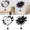 Luxury Living Room Wall Clock Acrylic Love Heart Design Silent Decorative Clock for Modern Home Office Bedroom