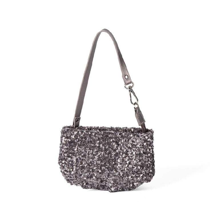 

Sparkling Sequins Clutch Handbags for Women Girls Evening Clutch Purse Handbag Chain Shoulder Crossbody Bag Gifts срібний/сірий колір