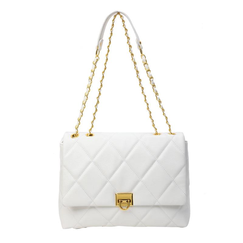 

Текстурированная ретро наплечная сумка-мессенджер осень и зима новая однотонная повседневная мессенджер большая вместимость портативная маленькая квадратная сумка белый