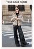 Women's Printed Cotton Padded Jacket, Stand Collar, Thickened Loose Fit, Short, Winter 2026, Small Floral Retro Style.