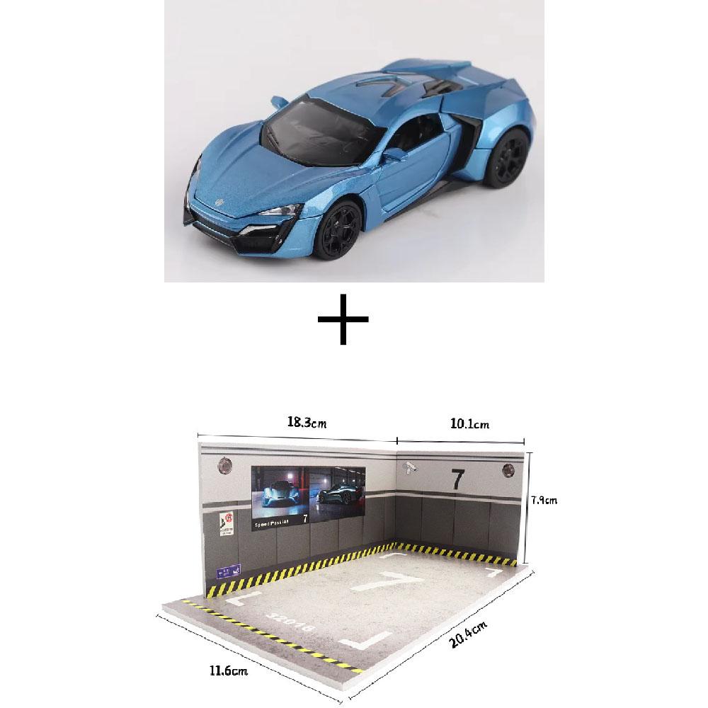 1:32 Lykan Alloy Sports Car Model Diecast Metal Vehicles Doors Openable Light Music Miniature Models Office Table Ornament