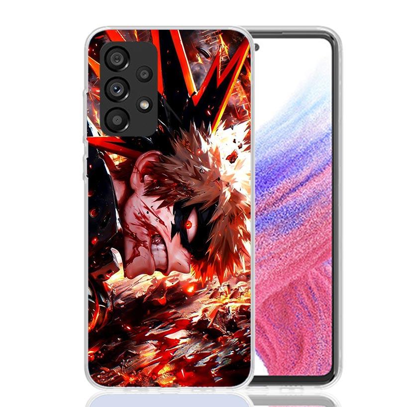Bakugou Katsuki MHA My Hero Phone Case For Samsung Galaxy A52 A42 A32 A22 A12 A02S A72 A51 A41 A31 A21S A50S A71 A40 A30S A10S A