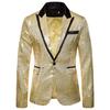 Charm Men's Casual One Button Fit Suit  Coat Jacket Sequin Party Top