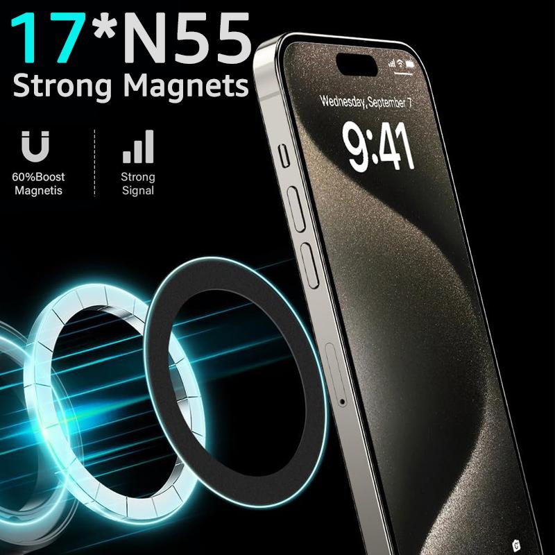 For MagSafe Car Mount Cellphone Holder Replacement Parts Magnetic Bracket Base with 17mm Ball Joint Socket for iPhone Xiaomi