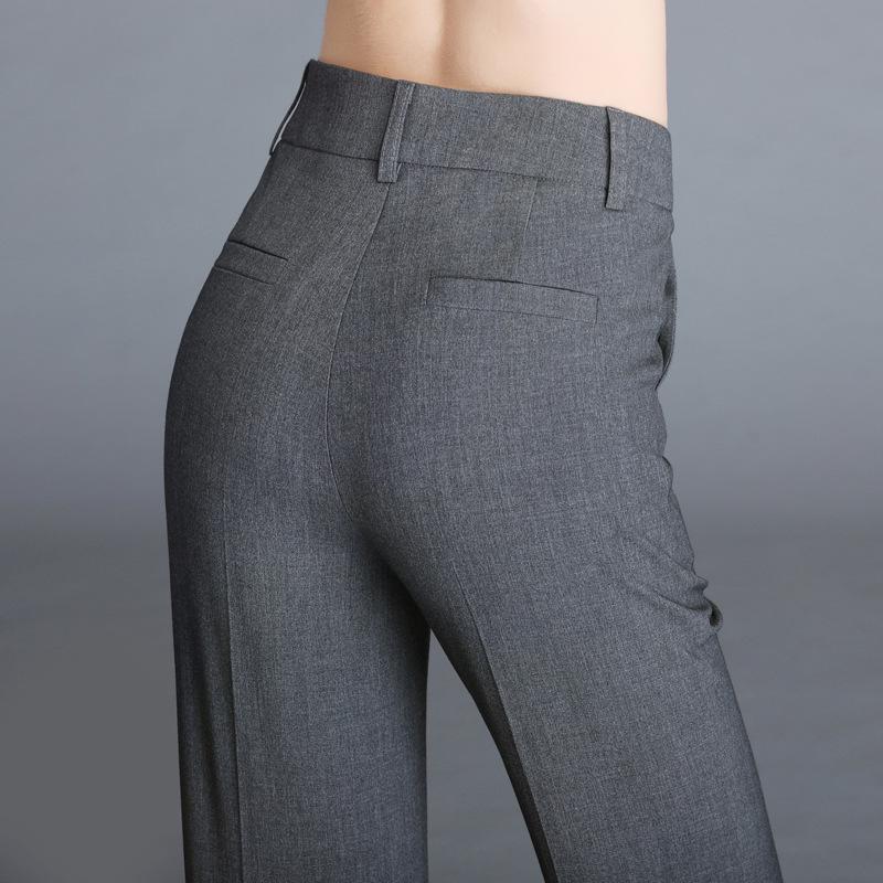 2025 Spring/Summer Women's High-Waist Cigarette Pants: Versatile Fashionable Straight-Leg Suit Trousers