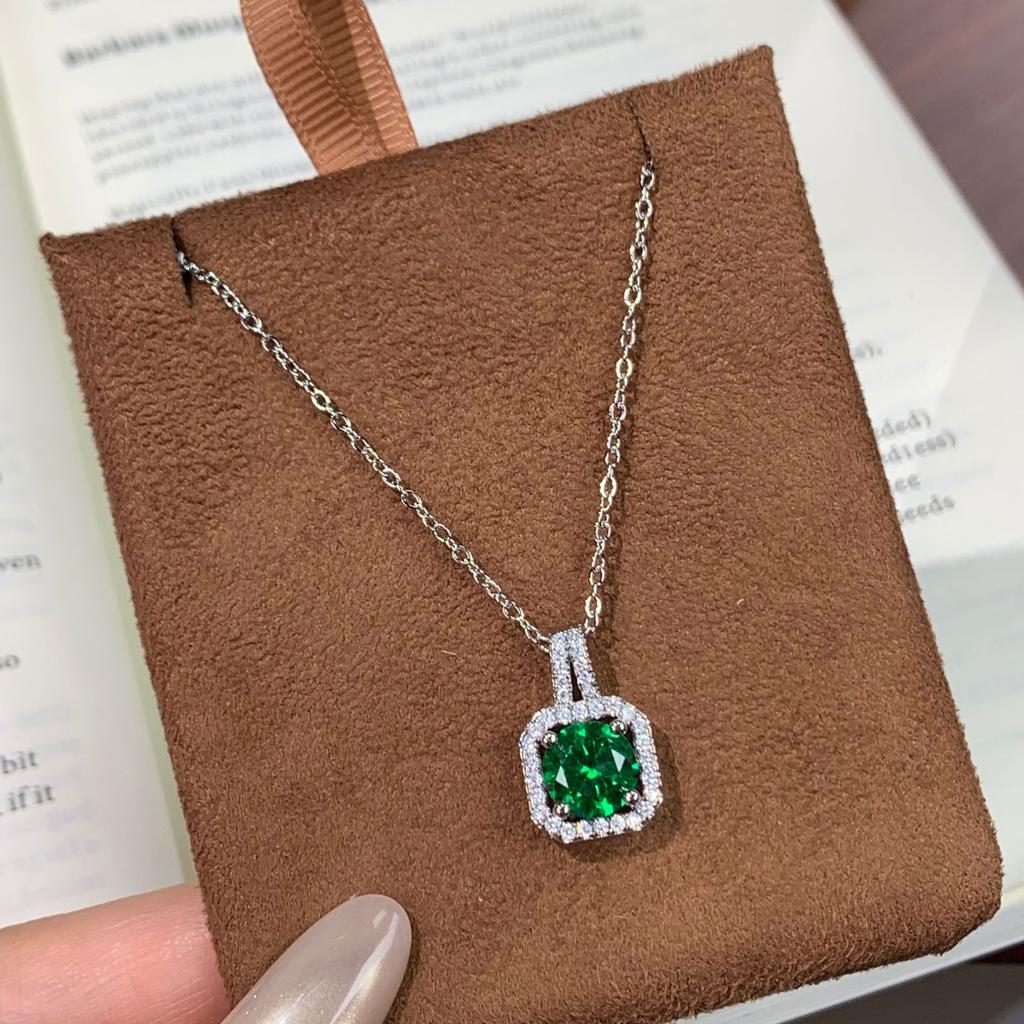 Cultivate Cultivate Stone Square Bag Perfume Bottle Jewelry Set Women's Ring Earrings Pendant Necklace Three-piece Set