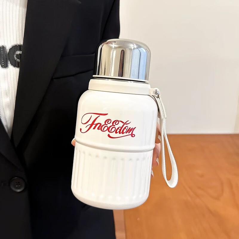 ZhiYue Simple Large Capacity Insulated Stainless Steel Mug with Lid