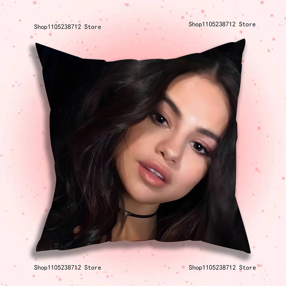 S-Selenas G-Gomez Pillowcase Pillowslip Cushion Plush Boys Girls Cartoon Anime Kawaii Decoration Kids Birthday Cute Gifts