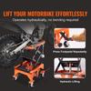 SucceBuy Hydraulic Motorcycle Lift Table 350 LBS Motorcycle Scissor Jack Lift Hydraulic Foot-Operated Jack Stand for Dirt Bike