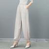 Plus Size Cotton Silk Lantern Pants for Middle-aged & Elderly Women - Ethnic Style, Casual Loose Fit for Square Dance