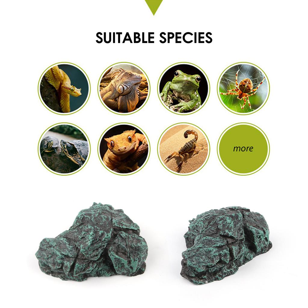 Shelter Terrarium Versteckhöhlen Reptilienfelsen Versteckhöhle Simulation Realistisch Sicher Harzfelsen Versteck für Terrariendekoration