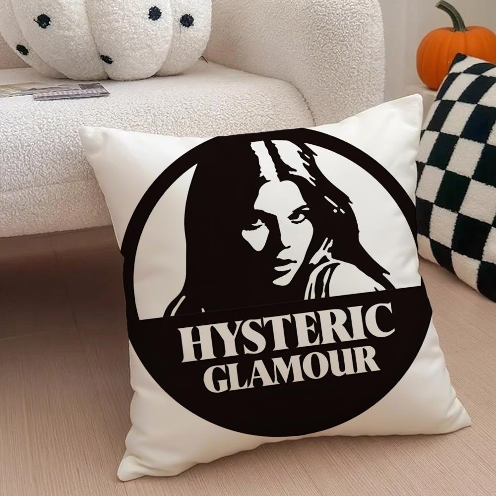 Apanese Fashion Brand H-Hysteric Glamour Cushion Cover Throw Pillow Cover Hidden Button Durable Polyester Chair Cushion