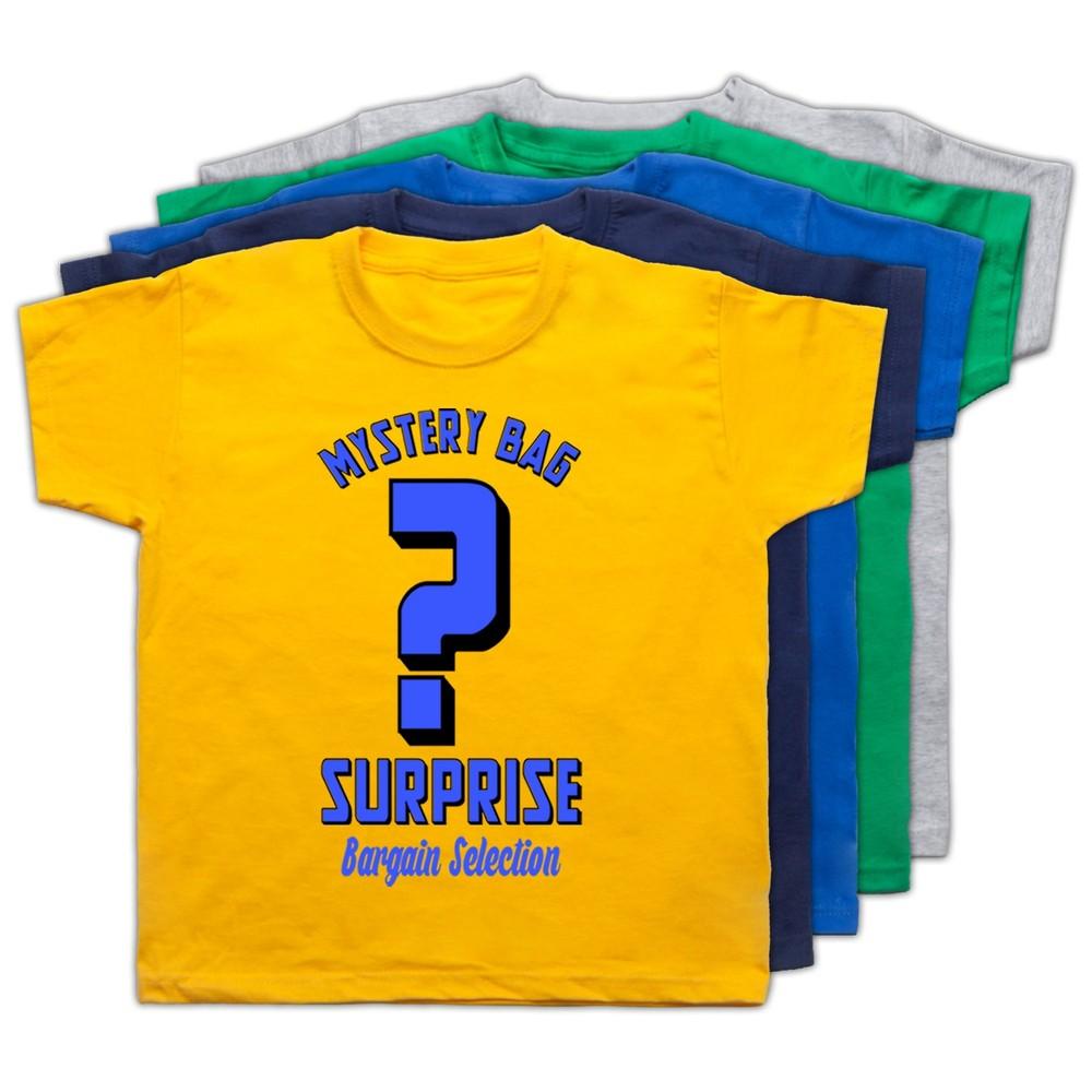 

Mystery Bag Surprise Bargain Selection Pack Of 5 Random Lucky Dip Kid S T-Shirts 4XL