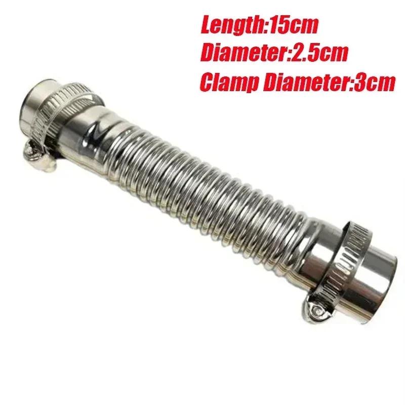 Chauffage de stationnement à air diesel 60-300 cm Tuyau d'échappement en acier inoxydable Tube Tuyau de ventilation Connecteur coudé Raccord avec pince Pour voiture Camion Van