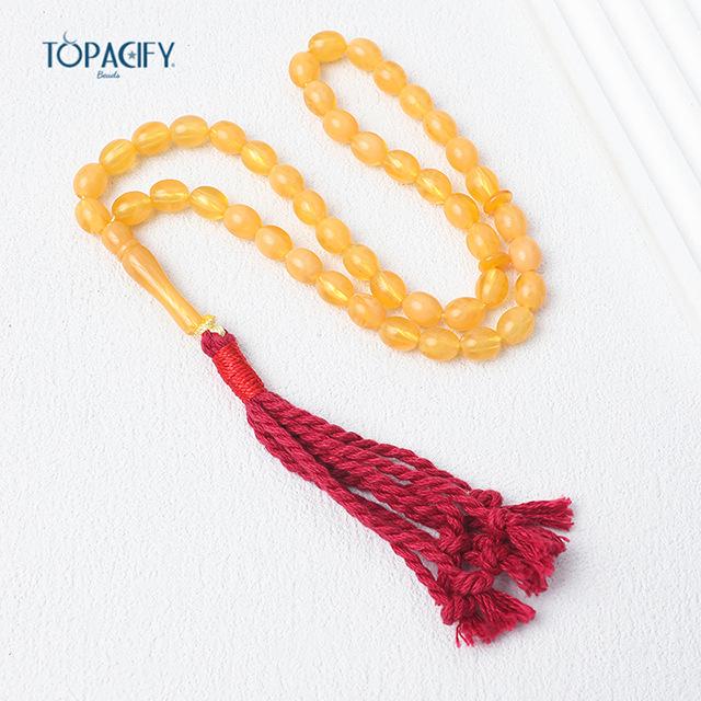 Palestina 45-korálkový ruční modlitební růženec - Islámské chválicí korálky