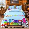 Numberblock Custom Name 3Pcs Bedding Set 1 Bed Sheet 2 Pillowcases Bedroom Home Decor