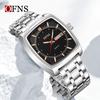 Luxury Men Watch Classic Red Green Dial Men's Quartz Wristwatch Sliver Calendar Male Reloj Stainless Steel Man Clock