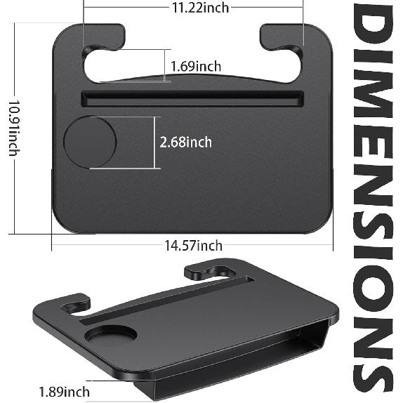 3-In-1 Steering Wheel Tray Table With Seat Gap Filler Organizer,| Car Food Tray For Driver,| Car Desk For Laptop & Eating - Work Road Trip Essentials