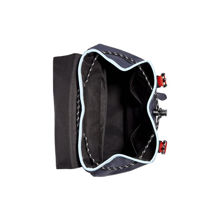 New COACH Track Cow Leather With Textile Backpack Large Men's Midnight Blue CC354-QBUQA