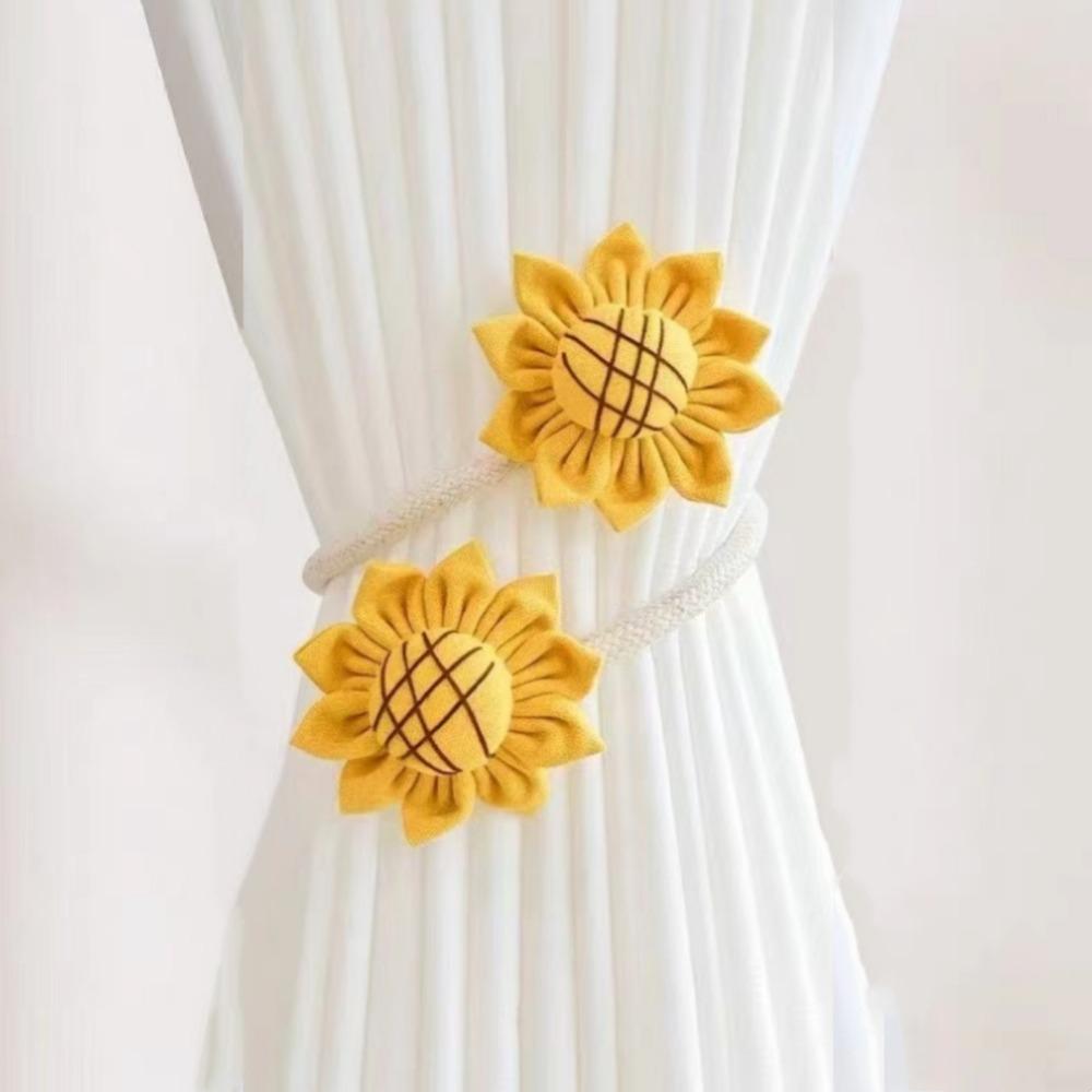 1Pcs Romantic Sunflower Curtain Tieback Curtain Strap Curtain Rope Holders  Home Decor