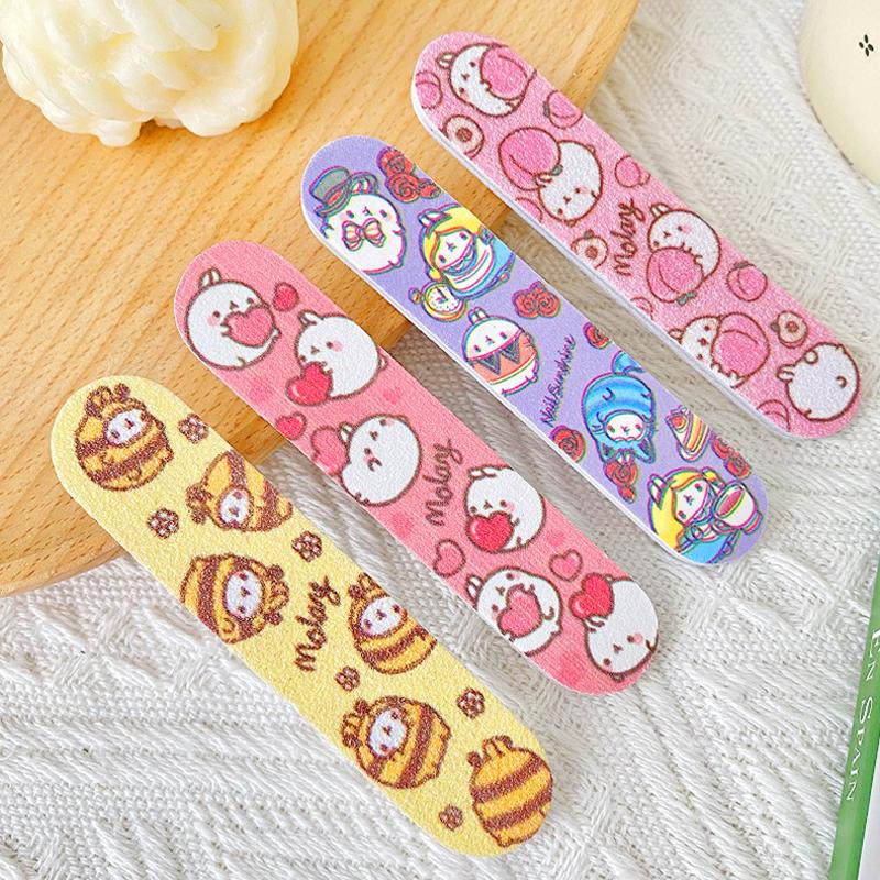 Cute Cartoon Mini Nail Files Portable Multi-functional Nail Polishing File Nail Shop Professional Durable Precise Manicure Tools
