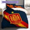 Spanien Fußball Logo Muster Bettwäsche Heimdekoration Geburtstagsgeschenk (1 Bettbezug + 2 Kissenbezüge, ohne Füllung),Fanartikel.