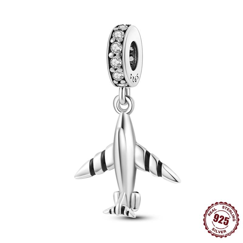 Panpoki 33 Style Copper Charms Travel Series Pendant Beads Fit Fine Bracelets & Bangles Diy Women Jewelry