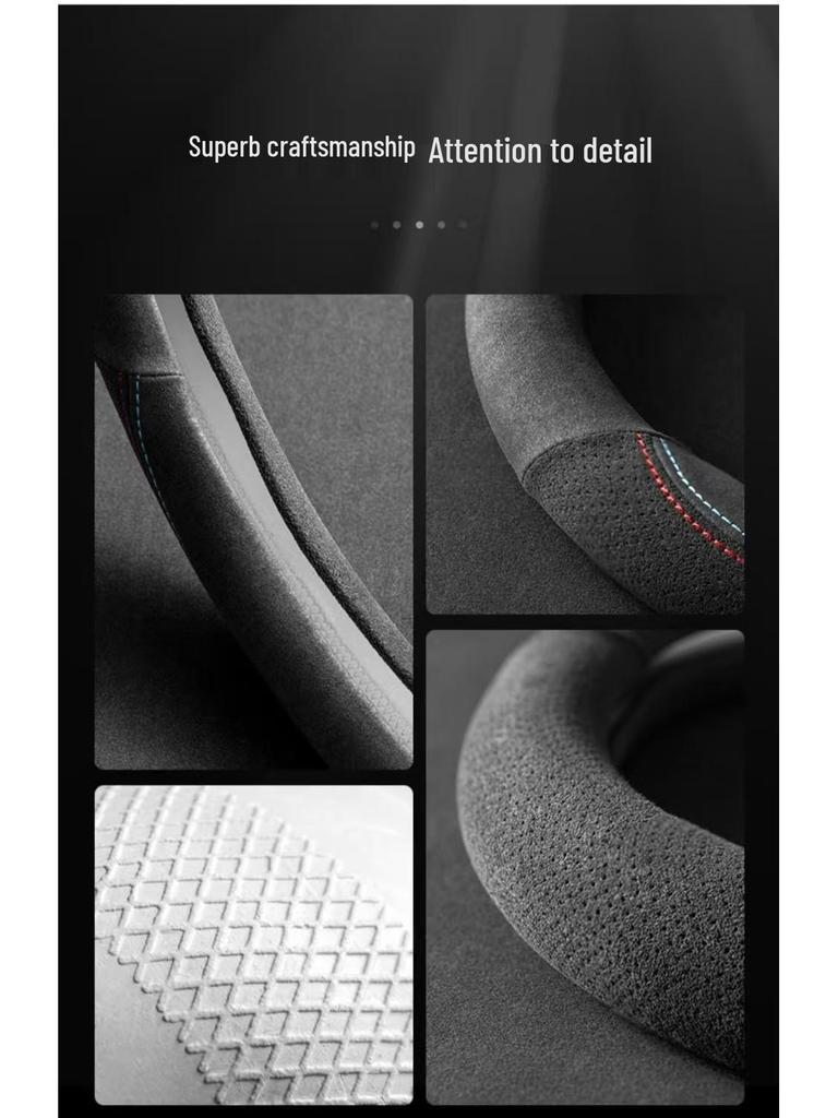 Compatible Winter Suede Steering Wheel Cover for Mercedes C260L, E300L, GLC300L, GLB200