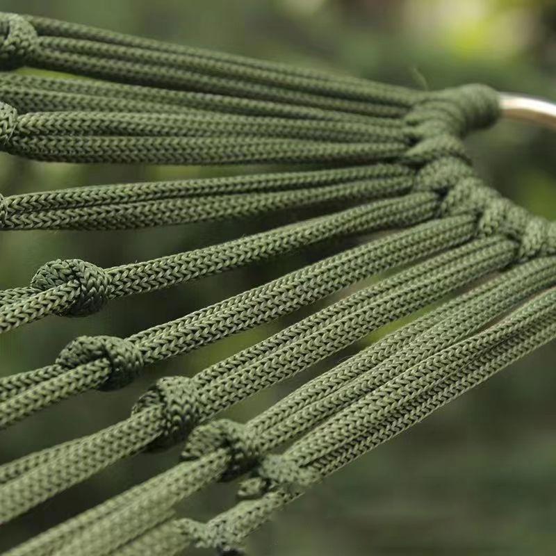 

Открытый Крытый сетчатый гамак, сетчатый гамак, одно кольцо на поясе, толстый сетчатый карман, нейлоновый гамак, качели, кровать для отдыха на дереве