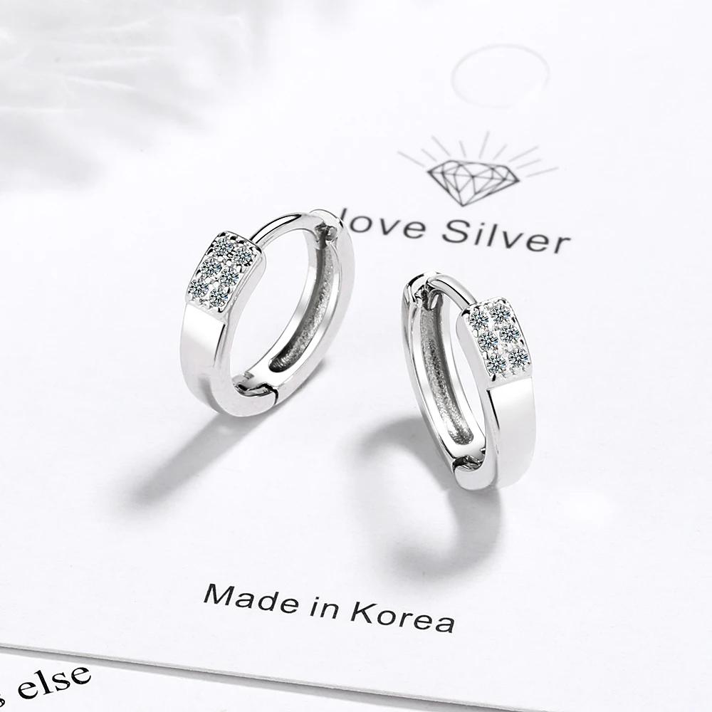 Orecchino a cerchio Huggie Piercing Forma Unica 100% Argento Sterling Massiccio 925 per Donna Orecchino in Argento Sterling Gioielli per Feste Matrimonio