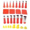 23Pcs Complete Glues Applicator Set with 15 Varied Nozzles and 8 Mounting Bases for Bonding Tasks In Homes and Workshop