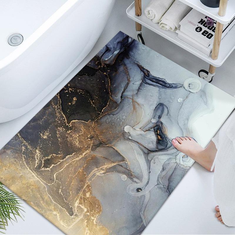 Bathroom Floor Mat Toilet Carpet Absorbent Bathroom Door Mat Bathroom Door Mat