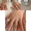 Chic And Elegant Floral Statement Ring For Women Adjustable Copper Adjustable Size