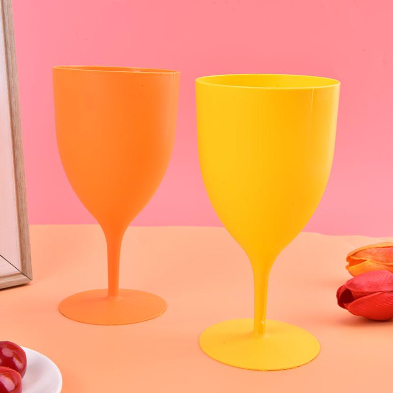 6pcs/set of Frosted Plastic Wine Glasses Cocktail Champagne Goblet for Bar Party