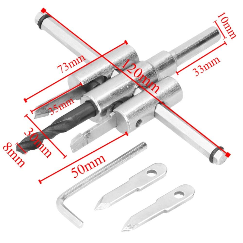 40 to 120mm Circle Hole Cutter Adjustable Round Cutting Tool  Wood and Drywall Projects