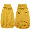 Solid Color High-Neck Cable Knit Eco-Friendly Pet Sweater Warm Autumn/Winter Pullover Dogs Cats 12 Vibrant Hues Simple Soft