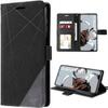 Protective Case for Xiaomi 12t - 12t Pro Phone - Leather Effect - Shockproof - Black