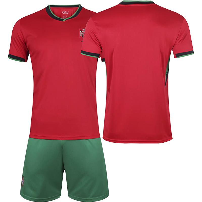 

In stock 2425 European Cup Portugal home jersey set No. 7 Ronaldo jersey adult children s jersey football jersey Size 16