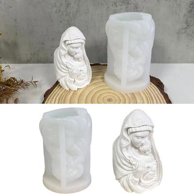Mother and Baby Sculpture Candle Molds Figure Statue Candle Molds for Making Candle Soap Craft Home Decorations