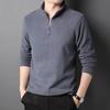 Men's Stand-Up Collar Half-Zip Long Sleeve Pullover for Autumn & Winter