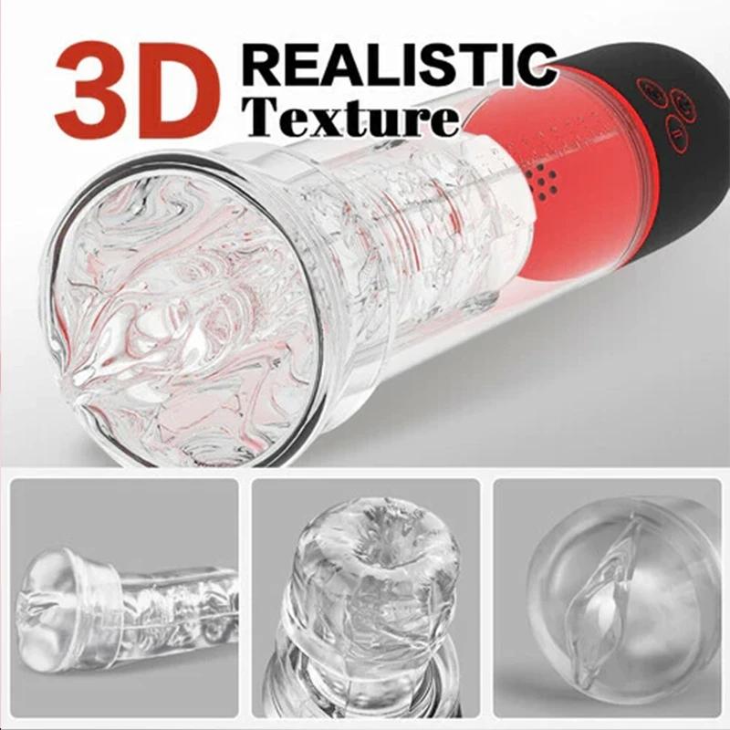 2 in 1 Automatische männliche Masturbationstasse 2 in 1 Saugnapf Männliche Masturbationsprodukte Männliches Sexspielzeug Erwachsene Produkte Blowjob Blowjob