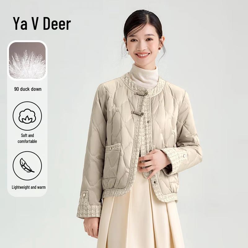 Yalu Women's New Chinese Style Lightweight Short Down Jacket