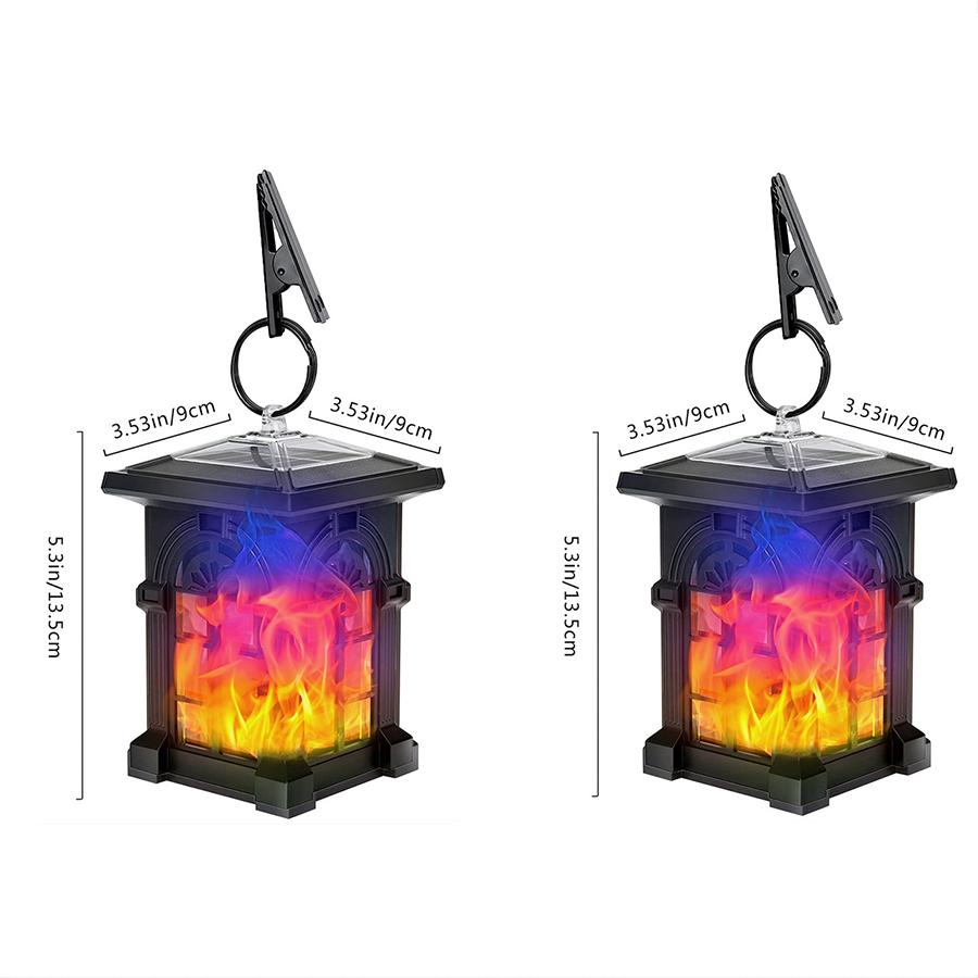 

Наружная лампа с солнечным пламенем, мини-квадратная люстра, садовая водонепроницаемая лампа для ландшафтного газона разноцветный